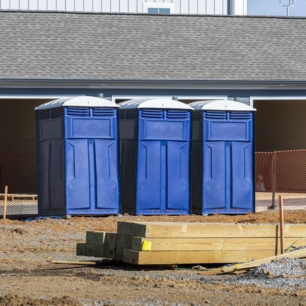 Heavy-duty construction site porta potty in Wedgefield, South Carolina